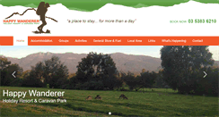 Desktop Screenshot of happywandererresort.com.au