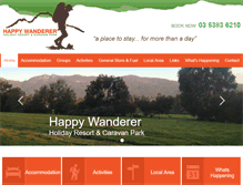 Tablet Screenshot of happywandererresort.com.au